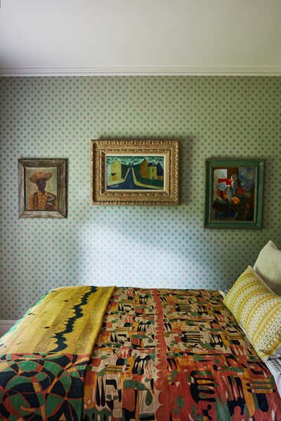  Eclectic Family Home Bedroom. Hay House by Sheila Bridges Design, Inc.