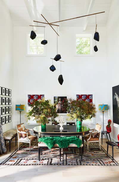  Eclectic Family Home Dining Room. Hay House by Sheila Bridges Design, Inc.