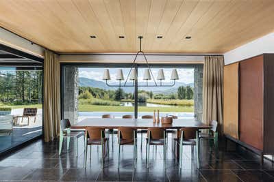  Country Modern Country House Dining Room. Modern Retreat in Aspen by Kerry Joyce Associates, Inc..