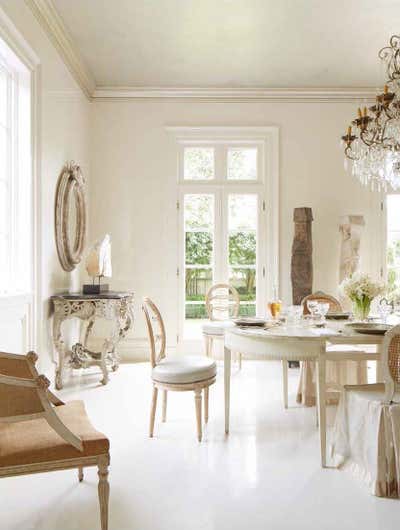  Transitional Family Home Dining Room. Neoclassical Collection by Tara Shaw Design.