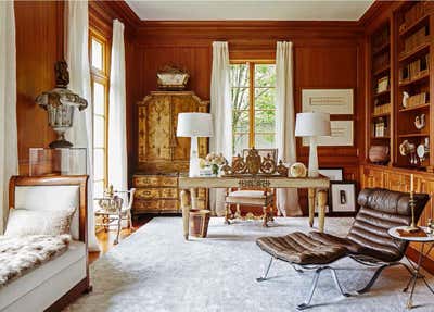  Transitional Family Home Office and Study. Neoclassical Collection by Tara Shaw Design.