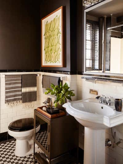  Mid-Century Modern Apartment Bathroom. Chelsea Apartment by Neal Beckstedt Studio.