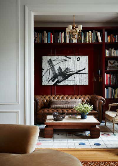  Modern Eclectic Apartment Office and Study. Gramercy Park South Residence by Neal Beckstedt Studio.