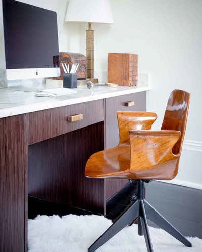  Mid-Century Modern Family Home Office and Study. Modern Antiquity  by Tara Shaw Design.