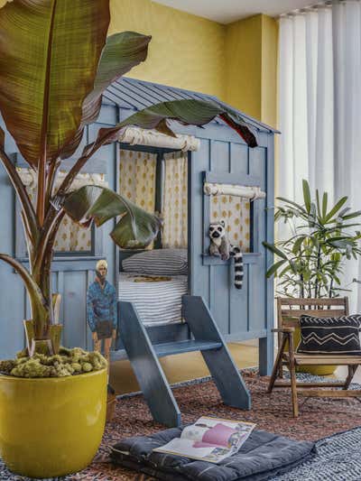  Bohemian Tropical Family Home Children's Room. San Francisco Minimal by Sean Leffers Interiors.