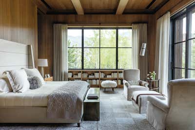  Modern Country House Bedroom. Curated Family Home in Aspen by Kerry Joyce Associates, Inc..
