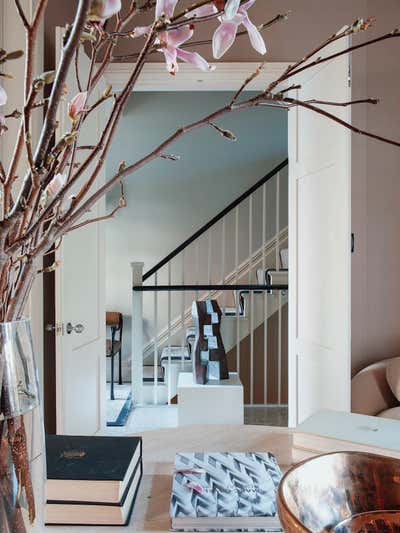  Eclectic Family Home Entry and Hall. Townhouse in South Kensington  by Irakli Zaria Interiors.