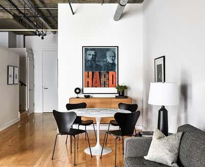  Mid-Century Modern Industrial Bachelor Pad Dining Room. Church by Christopher Boutlier, LLC.