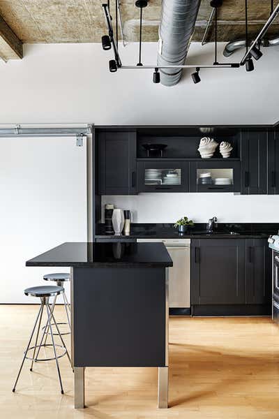  Mid-Century Modern Industrial Bachelor Pad Kitchen. Church by Christopher Boutlier, LLC.