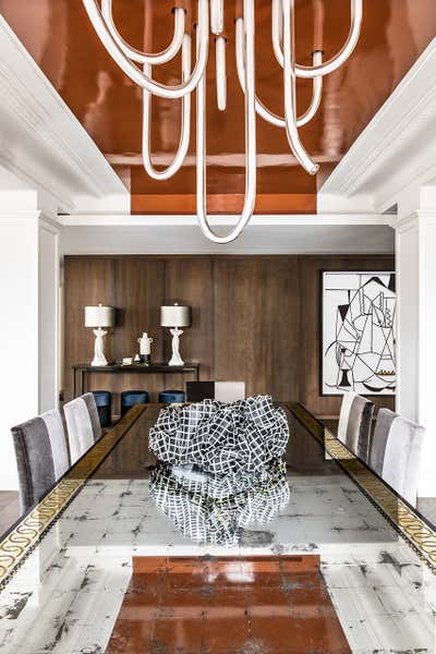  Contemporary Family Home Dining Room. Maison Vernon by Lucinda Loya Interiors.