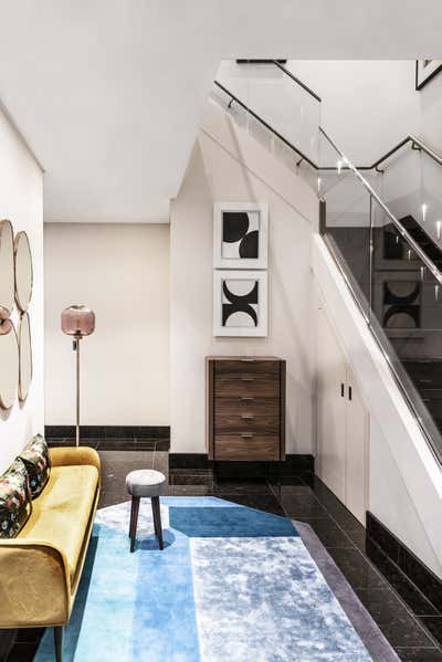  Modern Apartment Entry and Hall. Mayfair by Lucinda Loya Interiors.