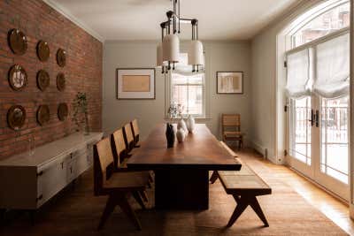  English Country Family Home Dining Room. Boston Backbay Brownstone by Jae Joo Designs.