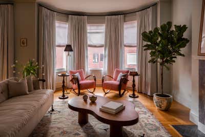  English Country Family Home Living Room. Boston Backbay Brownstone by Jae Joo Designs.