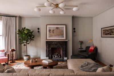  English Country Family Home Living Room. Boston Backbay Brownstone by Jae Joo Designs.