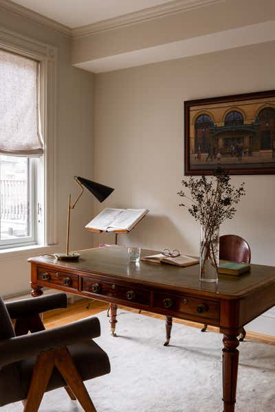  English Country Family Home Office and Study. Boston Backbay Brownstone by Jae Joo Designs.