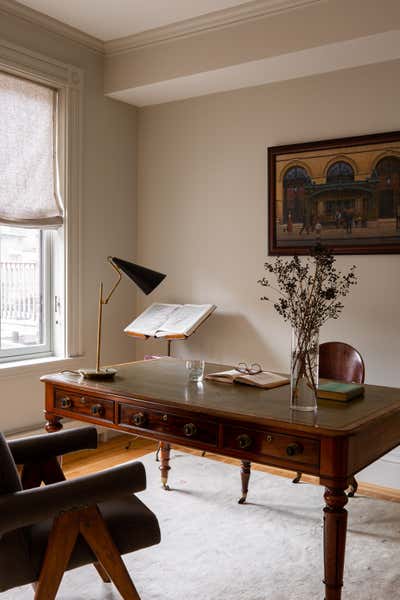  Traditional Family Home Office and Study. Boston Backbay Brownstone by Jae Joo Designs.