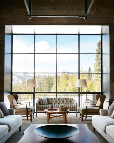  Contemporary Vacation Home Living Room. Montana Ski House  by Shawn Henderson Interior Design.
