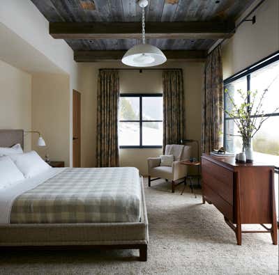 Contemporary Vacation Home Bedroom. Montana Ski House  by Shawn Henderson Interior Design.