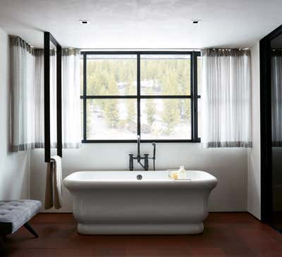 Contemporary Vacation Home Bathroom. Montana Ski House  by Shawn Henderson Interior Design.