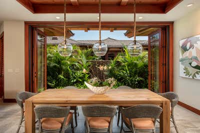  Beach Style Tropical Beach House Dining Room. Wahi Pana 7 by Willman Interiors / Gina Willman ASID.