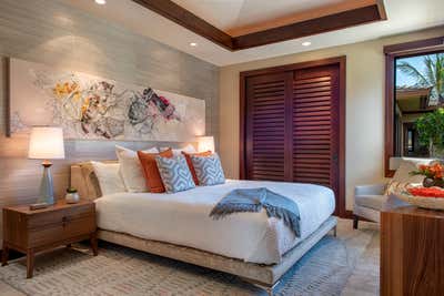  Mid-Century Modern Tropical Beach House Bedroom. Fresh Modernism by Willman Interiors / Gina Willman ASID.