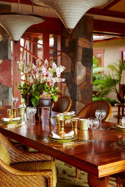  Transitional Vacation Home Dining Room. Royal Kanae by Willman Interiors / Gina Willman ASID.
