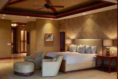  Tropical Transitional Vacation Home Bedroom. Royal Kanae by Willman Interiors / Gina Willman ASID.