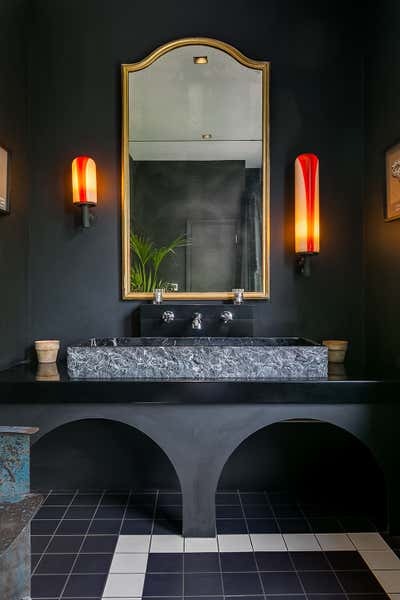  Bohemian Restaurant Bathroom. Laylow by Tala Fustok Studio.