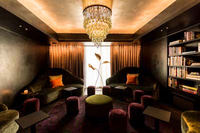  Maximalist Hotel Living Room. Mandrake Hotel by Tala Fustok Studio.