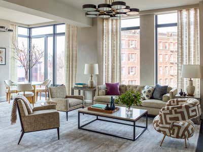  Mid-Century Modern Apartment Living Room. West Village by Mendelson Group.