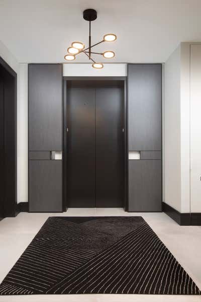  Modern Apartment Entry and Hall. Gables Residence  by B+G Design Inc.