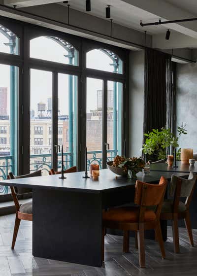  Industrial Bachelor Pad Dining Room. SoHo Penthouse by Jesse Parris-Lamb.