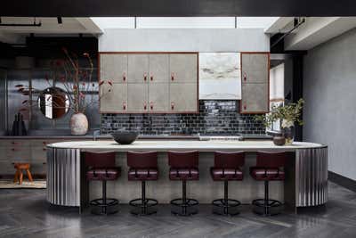  Art Deco Industrial Bachelor Pad Kitchen. SoHo Penthouse by Jesse Parris-Lamb.