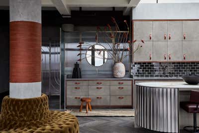  Art Deco Industrial Bachelor Pad Kitchen. SoHo Penthouse by Jesse Parris-Lamb.
