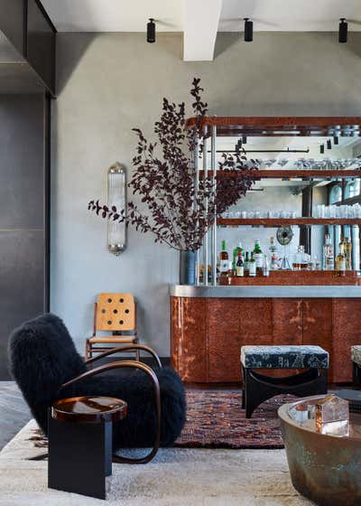  Art Deco Industrial Bachelor Pad Bar and Game Room. SoHo Penthouse by Jesse Parris-Lamb.