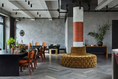  Art Deco Industrial Bachelor Pad Dining Room. SoHo Penthouse by Jesse Parris-Lamb.
