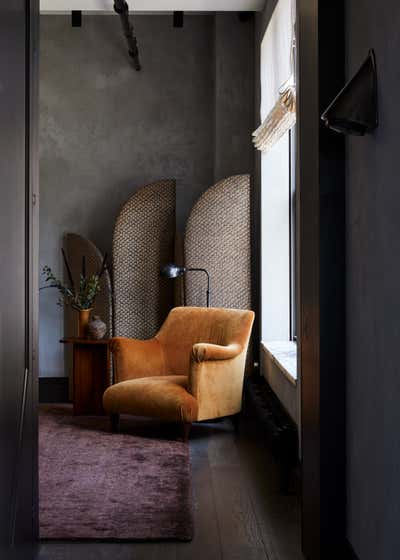  Art Deco Industrial Bachelor Pad Bedroom. SoHo Penthouse by Jesse Parris-Lamb.
