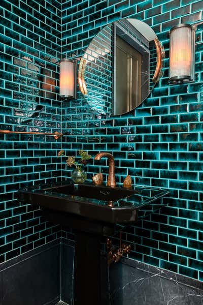  Art Deco Industrial Bachelor Pad Bathroom. SoHo Penthouse by Jesse Parris-Lamb.
