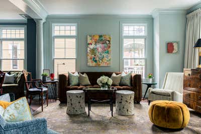  Traditional Family Home Living Room. Brookline Village by Evolve Residential .