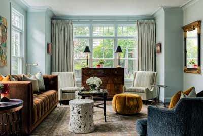  Transitional Family Home Living Room. Brookline Village by Evolve Residential .