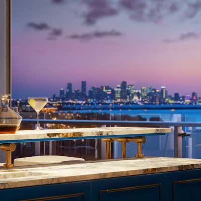 Modern Apartment Bar and Game Room. 57 Ocean Penthouse by Sofia Joelsson Design Studio.