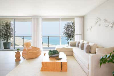  Coastal Beach House Living Room. Ocean View Penthouse by Sarah Barnard Design.