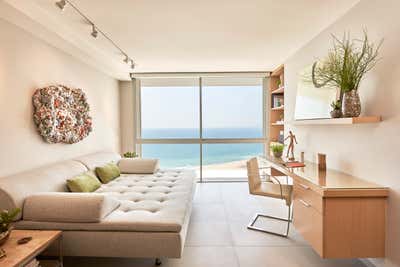  Contemporary Beach House Office and Study. Ocean View Penthouse by Sarah Barnard Design.