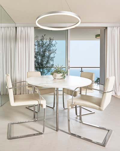  Coastal Beach House Dining Room. Ocean View Penthouse by Sarah Barnard Design.