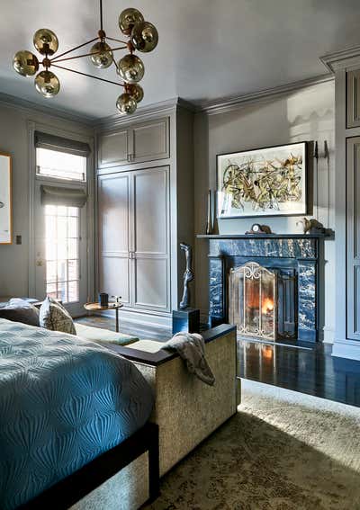  Eclectic Family Home Bedroom. Harlem Brownstone by Povero & Company.