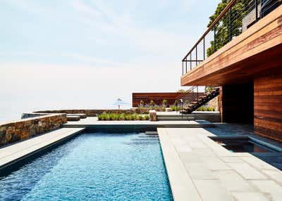  Coastal Modern Beach House Patio and Deck. Rocky Point by Povero & Company.