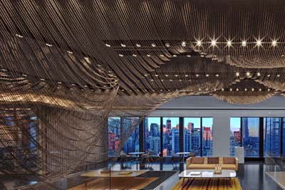  Contemporary Office Lobby and Reception. 55 Hudson Yards by Schiller Projects.