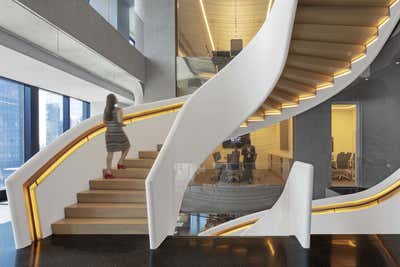 Contemporary Lobby and Reception. 55 Hudson Yards by Schiller Projects.