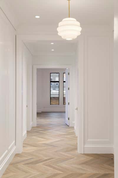  Modern Apartment Entry and Hall. Uptown Condo by Tara Cain Design.