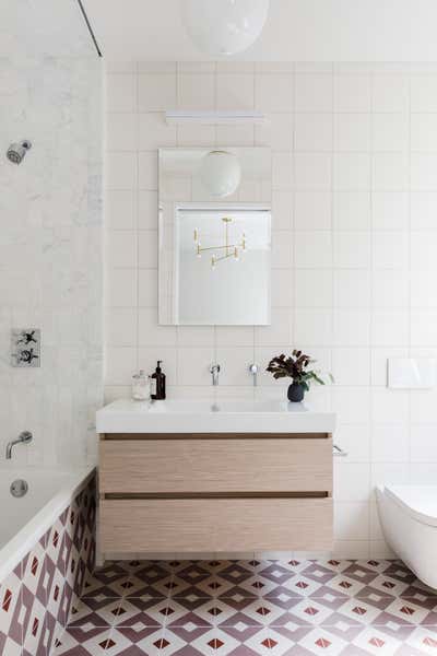  Contemporary Apartment Bathroom. Carnegie Hill Apartment by MKCA // Michael K Chen Architecture.